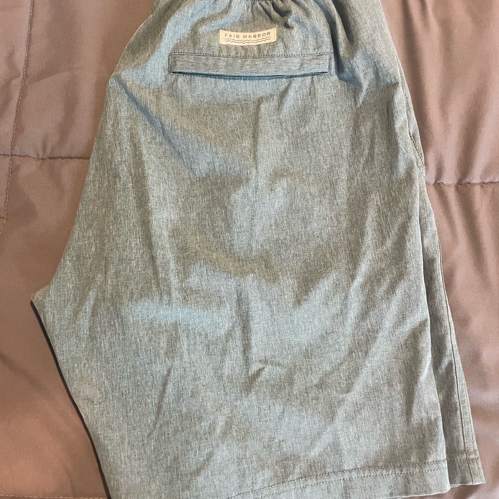 Fair Harbor Heathered Green Swim Trunks